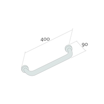 Maner Cersanit, Etiuda, simplu de sprijin, 40 cm, inox